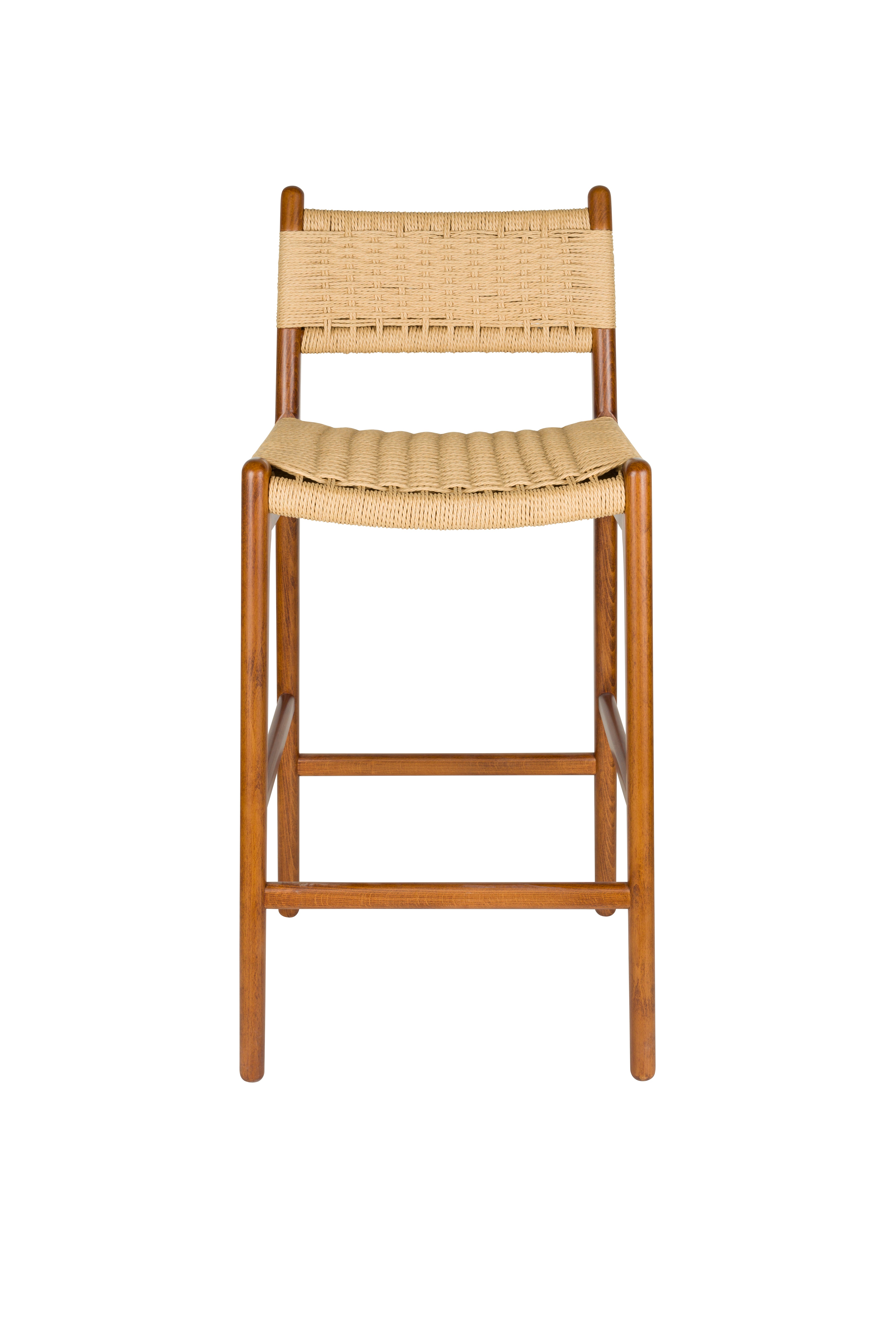 Dutchbone Cecile Walnut Brown Wood Counter Stool